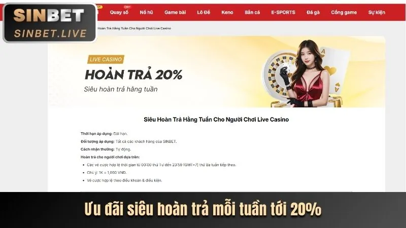 Ưu đãi nạp tiền hàng ngày/tuần 365vn